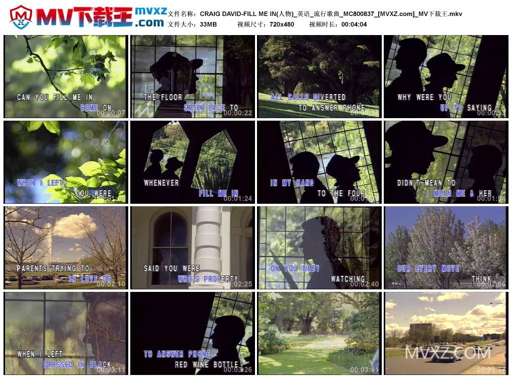 CRAIG DAVID-FILL ME IN(人物)_英语_流行歌曲_MC800837